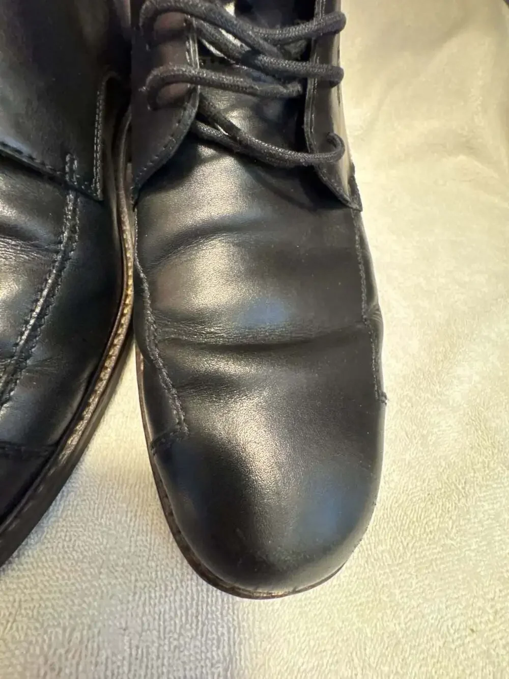 ECCO Men's Black Leather Lace-Up Oxford Dress Shoes Size 13
